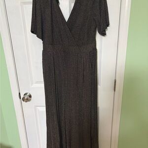 Torrid Black Maxi Dress with Subtle Gold Shimmer